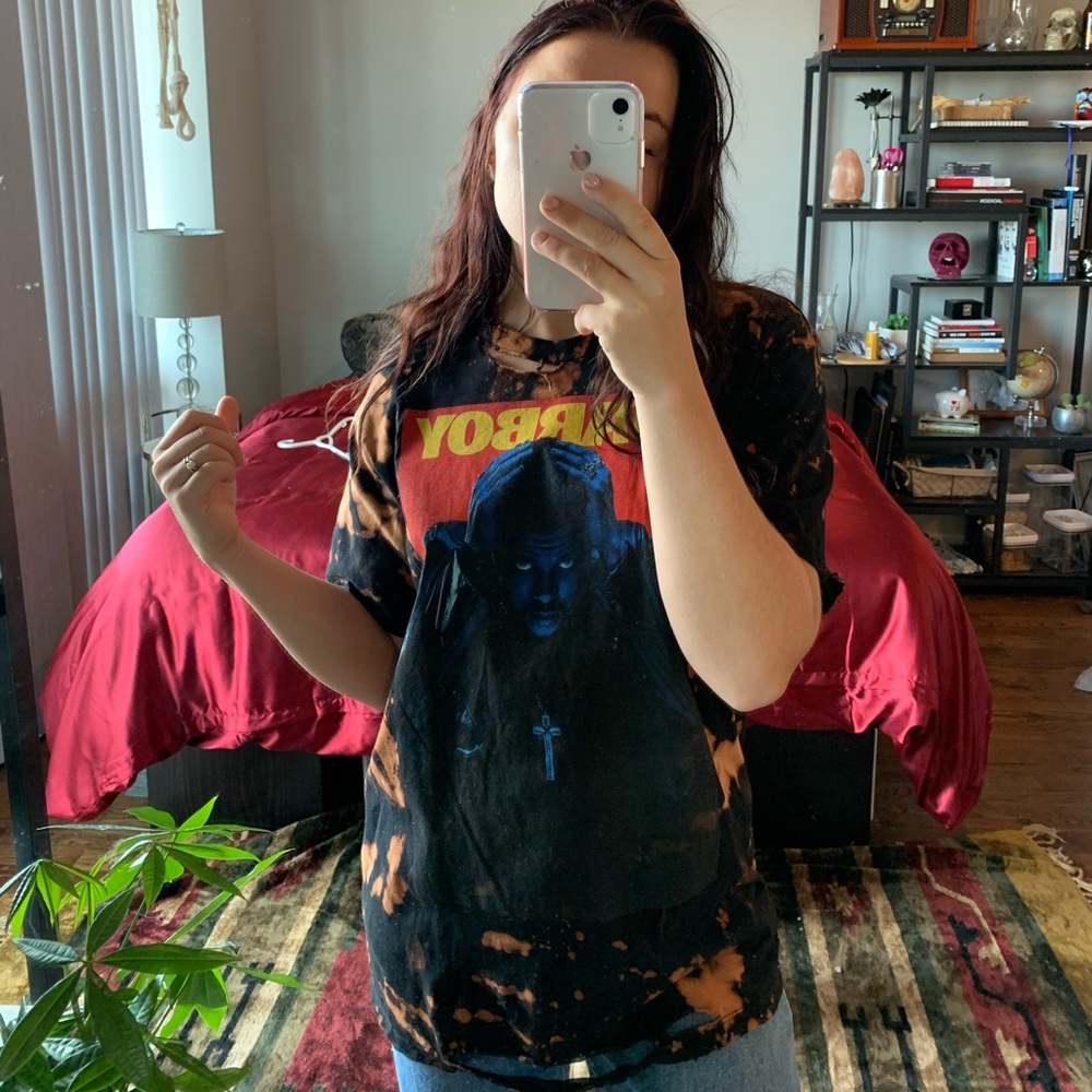 Starboy Concert Tshirt- Acid wash and destroyed